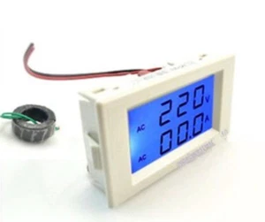 Amplificador Voltio Digital AC 300V 100A Azul LCD Doble Panel +CT 110v 220v 240v - Imagen 1 de 4