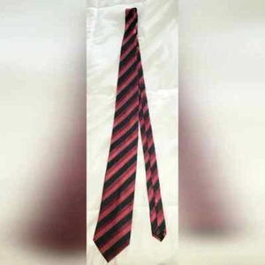 Sean John Red/Black Striped Silk Tie NWOT Blokecore Formal Office - Picture 1 of 3