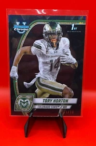 2024 Bowman Chrome U Sapphire Tory Horton Black Refractor 1st Prospect #01/10 - Picture 1 of 3