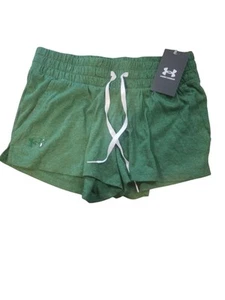 Under Armour Women's Cotton Blend Loose Fit Shorts Size XS - Forest Green NEW - Picture 1 of 4