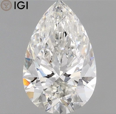 PEAR Shape IGI Certified 1.35 CARAT Lab Grown CVD Diamond G Color VVS2 Clarity - Image 1 of 4