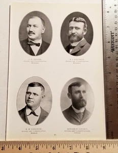 Notable Wisconsin Men of 1901 ATTORNEYS & LAWYERS Wegner Schweppe Lueck  D0 - Picture 1 of 3