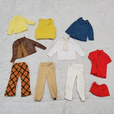 Lote Ropa Muñeca Ken Vintage Mattel Años 60 70 Chaleco Camisa Chaqueta Pantalones Conjunto de 10 Foto 1 de 4