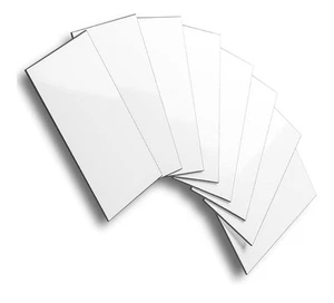 AULIGET 100 Stück poliert weiß dick PVC abziehen und kleben Spritzschutz, 3" x 6" - Bild 1 von 4