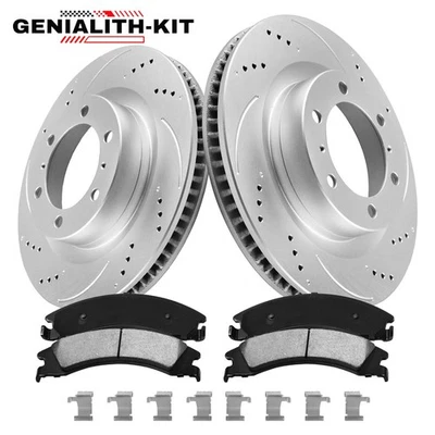 Rear Brake Rotors Ceramic Pads for Ford E-150 E-250 E-350 Super Duty 2008 - 2021 - Изображение 1 из 4