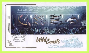 G.B. 2021 Wild Coasts Marine Food Chain M/S u/a Cotswold First Day Cover Dover - Picture 1 of 1