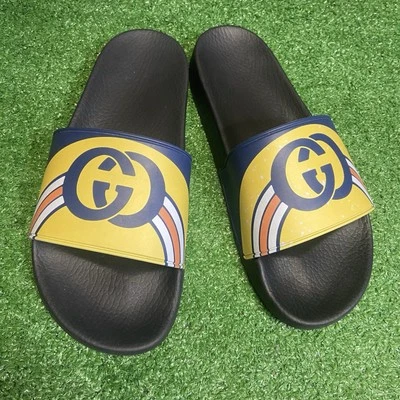 Sandalias GUCCI con logotipo grande deslizables para hombre talla 8 Foto 1 de 4