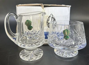 Waterford Crystal from Ireland, Lismore #115-318 Footed Creamer & Sugar Bowl - Picture 1 of 16