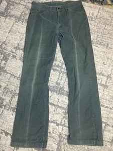 Pantalone vintage Levis 517 bootcut velluto a coste uomo 33X33 verde anni 70 cerniera Talon DIFETTO - Foto 1 di 10