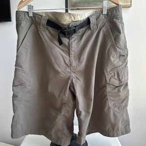 Eddie Bauer Mens Shorts Cargo Belted Nylon Gray Outdoor Hiking Travex Sport 38 - Picture 1 of 6
