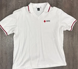 Vtg American Red Cross Shirt Polo Uniform 80s 90s XL Embroidered - Picture 1 of 7
