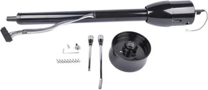 Black 30" Tilt Street Rod Floor Shift Steering Column Manual No Key with - Picture 1 of 8