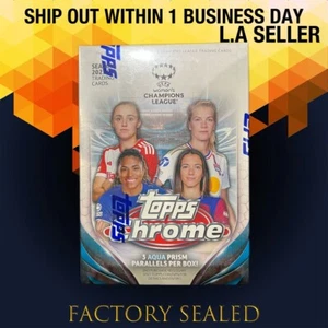 2023/24 Topps Chrome UEFA Women's Champions League Soccer Blaster Box Sealed - Picture 1 of 3