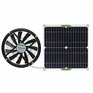 Outdoor 10/100W Solar Powered Panel Exhaust Roof Attic Fan Air Ventilation Vent
