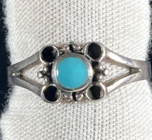Hand Made Sterling Silver 925 Size 6.5 Turquoise Gemstone Ring - Picture 1 of 4