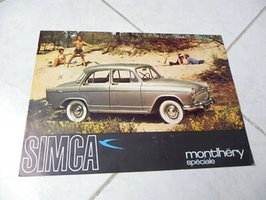 Simca Aronde Montlhéry Spéciale Elysée 1962 brochure catalogue dépliant - Picture 1 of 1