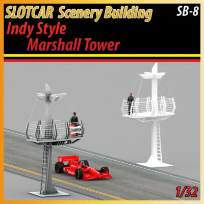 Slotcar Paisaje Edificio Estilo Indy Torre Marshall Scalextric, Carrera Foto 1 de 4