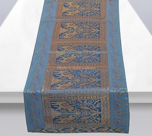 Indian Decorative Table Runner Wedding Decor Brocade Elephant Kitchen Tablecloth - Picture 1 of 5