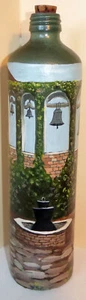 Vintage Handpainted Bottle Mission San Juan Capestrano Lal Fleming 1977 - Picture 1 of 6