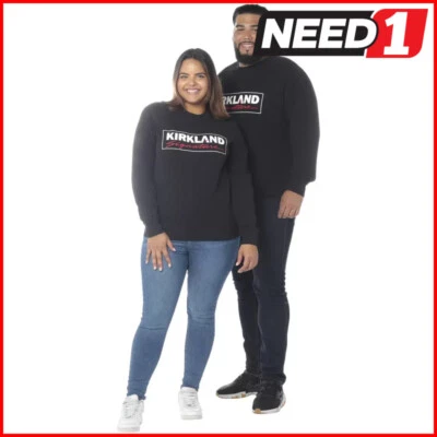 KIRKLAND SIGNATURE Unisex Fleece Crewneck Sweatshirt | Black - image 1 of 4