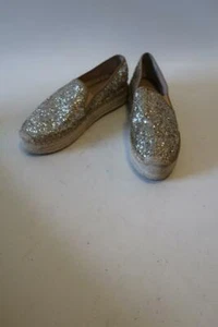 WOMENS GUESS GOLD GLITTER TAVA ESPADRILLE SZ 10* - Picture 1 of 7