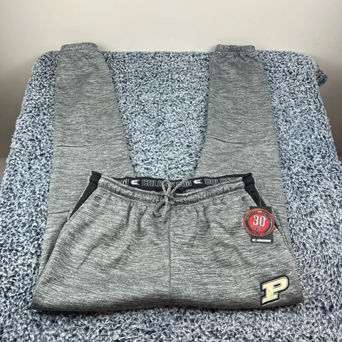 NEW NWT Colosseum Purdue Boilermakers Jogger Sweatpants Mens Extra Large XL Gray Cover