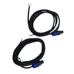 2x Roar Speakon to Bare Wire 3M Speaker Lead Cable DJ Disco Amplifier - Picture 1 of 2