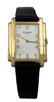 Patek Philippe Ladies Gondolo 18K Yellow Gold on Leather Strap 4824J-011 - Image 1 of 4