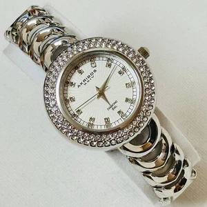 Akribos XXIV Diamond Dial Women's 36mm Silver Tone Bracelet Watch AK804SS - Picture 1 of 11