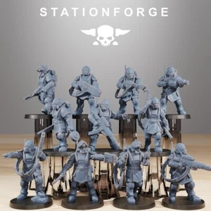 RoyalGuard Commandos(x11)/TTRPG/Wargaming/Grim Dark/3DPrint/Station Forge - Picture 1 of 6