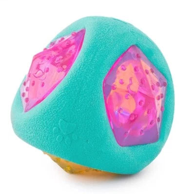 Zippy Paws ZippyTuff Crunch Dog Toy - LED Flashing Light Up Ball - Image 1 of 3