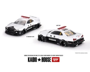 NISSAN SKYLINE GT-R R34 RHD "JAPAN POLICE" KAIDO HOUSE 1/64 CAR MINI GT KHMG120 - Picture 1 of 1