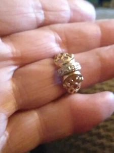 VTG 10K SOLID BI-COLOR GOLD DIAMOND-CUT WEAVE STYLED RING - SIZE - 7 2.6 GRAMS - Picture 1 of 17