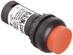 Eaton C22S-DH-R-K02 22mm Extended Momentary Pushbutton Switch, Red, 2NC - Picture 1 of 3