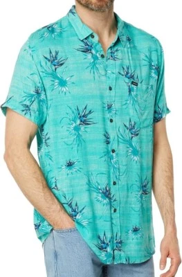 RIP CURL PARTY PACK S/S Men's Woven Shirt - Aqua - Size Large - NWT LAST ONE - Image 1 of 3