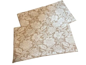 Croscill Floral King Pillow Shams Set Of 2 Beige & Cream Cottage Chic Country - Picture 1 of 7