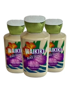 3 Bath & Body Works Waikiki Beach Coconut Shea & Vitamin E Body Lotion New - Picture 1 of 4