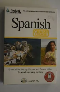 INSTANT IMMERSION, "THE SPANISH CRASH COURSE," 3 Audio CDs, New and Sealed - Picture 1 of 3