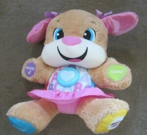 Fisher Price Learn & Laugh Smart Stages Girl Puppy WORKS "FREE BATTERIES"