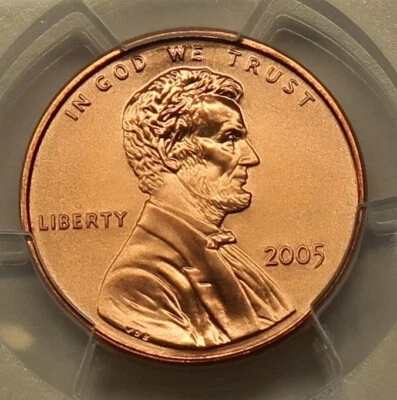 2005 Satin Lincoln Cent PCGS SP70RD, Free Shipping - Image 1 of 4