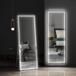 Ganzkörperspiegel mit Beleuchtung Standspiegel LED Touch Dimmbar Frisierspiegel - Bild 1 von 9