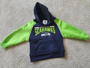 NFL Seahawks Hoodie KIDS (24m/2T) Blue/Green Excellent Condition - Picture 1 of 3