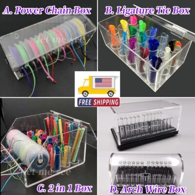 Dental Orthodontic Power Chain Ligature Tie Organizer Storage Box Arch Wire Box - Image 1 of 4