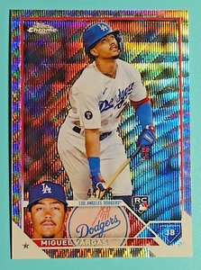 2023 Topps Chrome Miguel Vargas ROOKIE RC Blue Wave REFRACTOR SP #44/75 - Picture 1 of 3