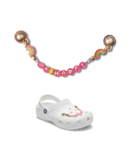 CROCS Jibbitz [ Be Happy Chain ] Genuine Crocs + Track - Picture 1 of 5