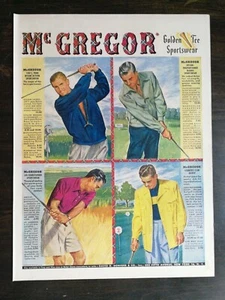 Vintage 1950 McGregor Golden Tee Gold Sportswear Full Page Original Color Ad 721 - Picture 1 of 1