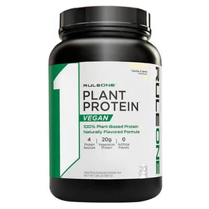 REGLA 1 proteína vegetal 20 porciones crema de vainilla 100 % proteína de base vegetal 1,28 lb - Imagen 1 de 6