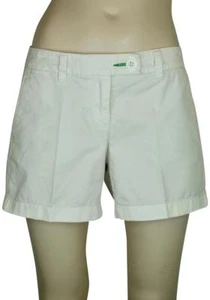 PANTALONES CORTOS TOMMY HILFIGER ALGODÓN BLANCO, FRENTE PLANO, CINTURA BAJA, TALLA 4 - Imagen 1 de 5