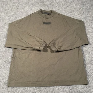 Essentials Fear of God Long Sleeve Cotton Pullover Shirt Mens Small Oversized - Picture 1 of 7