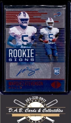 2021 Panini Illusions Marquez Stevenson Rookie Signs Orange RC Auto Bills G01 - Image 1 of 2